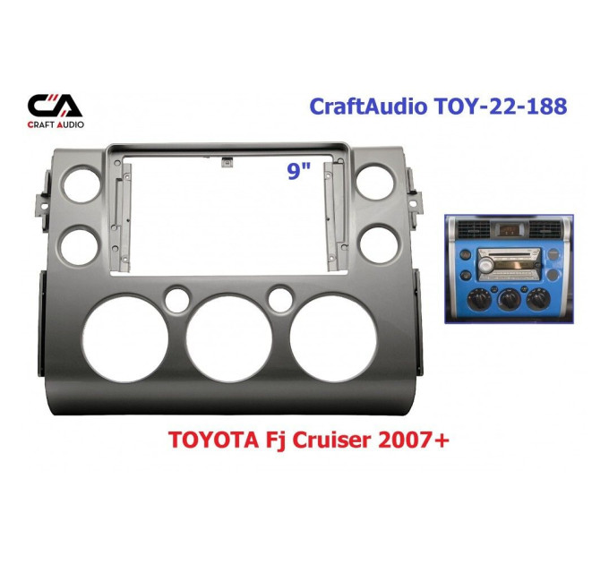 Рамка перехідна CraftAudio TOY-22-188 TOYOTA Fj Cruiser 2007+ 9