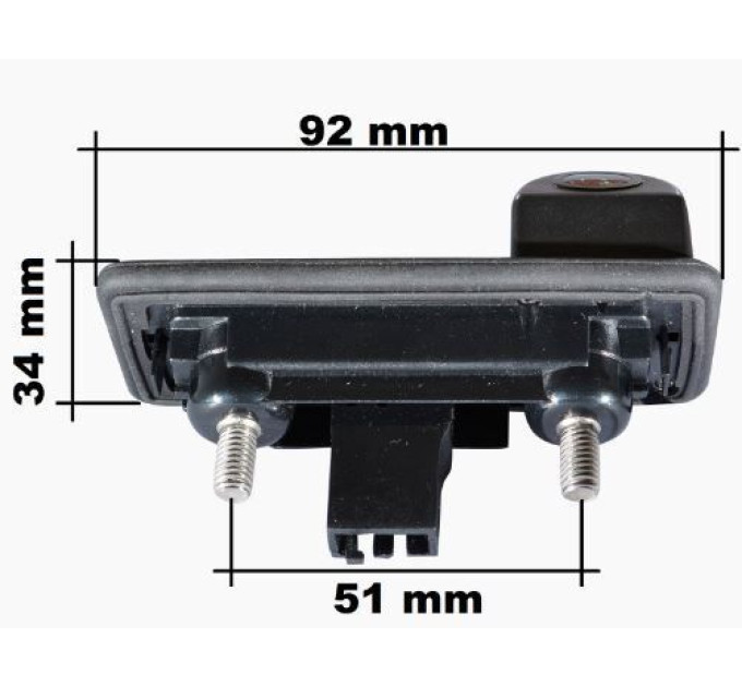 Камера заднього виду Prime-X TR-02W AHD/CVBS Audi, Skoda Yeti (09-17), A1 (8X) (10-18), Roomster (06-15), Superb II (B6) (08-15), Octavia II (A5) (04-13)