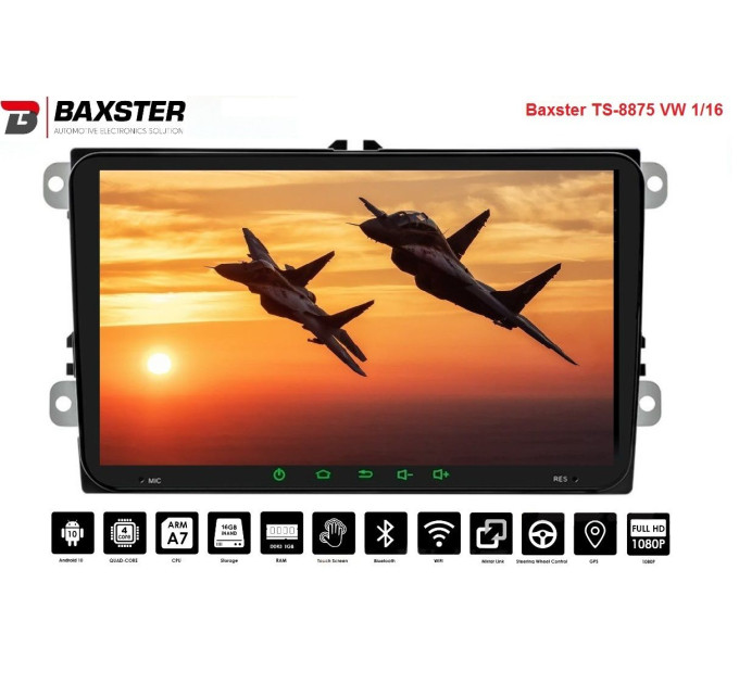 Штатна магнітола Baxster TS-8875 VW universal 1/16