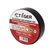 Ізолента TIGER ПВХ самозатухаюча чорна