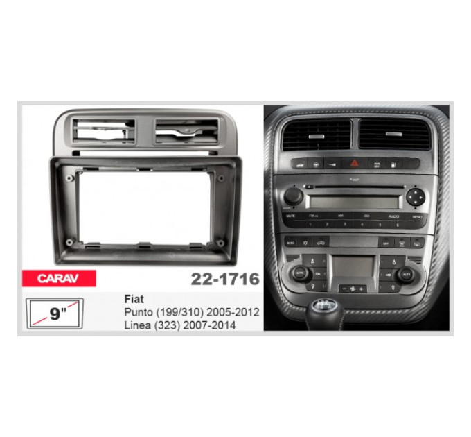 Перехідна рамка Fiat Punto, Linea Carav 22-1716