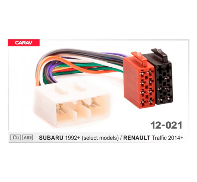 Перехідник ISO Subaru, Renault Carav 12-021