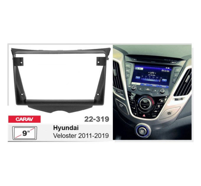 Перехідна рамка Hyundai Veloster Carav 22-319