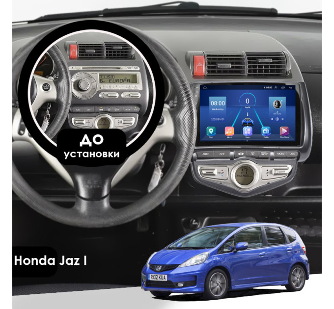 Штатна магнітола Honda Jazz 2001-2005 Element 6/128 4G CarPlay