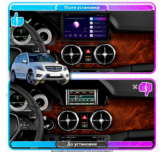 Штатна магнітола Mercedes-Benz GLK-Клас (X204) 2012-2015 Element Prime 4/64 CarPlay 4G