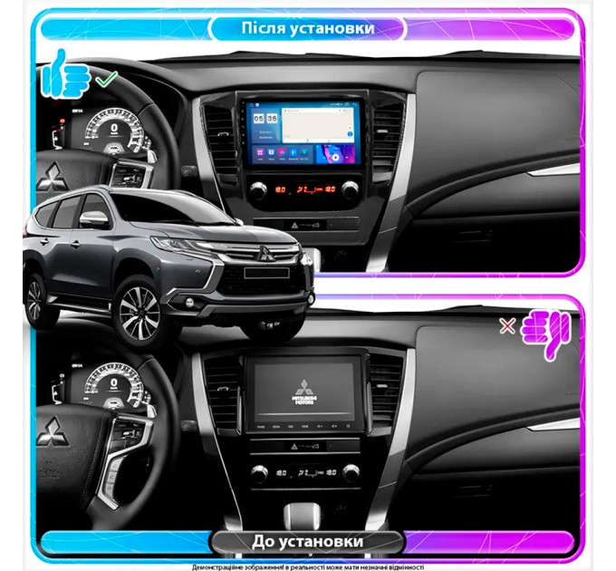 Штатна магнітола Mitsubishi Pajero Sport 2015-2021 Element Prime 4/64 CarPlay 4G