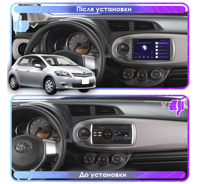 Штатна магнітола Toyota Yaris 2010-2014 Element 4/64 4G CarPlay
