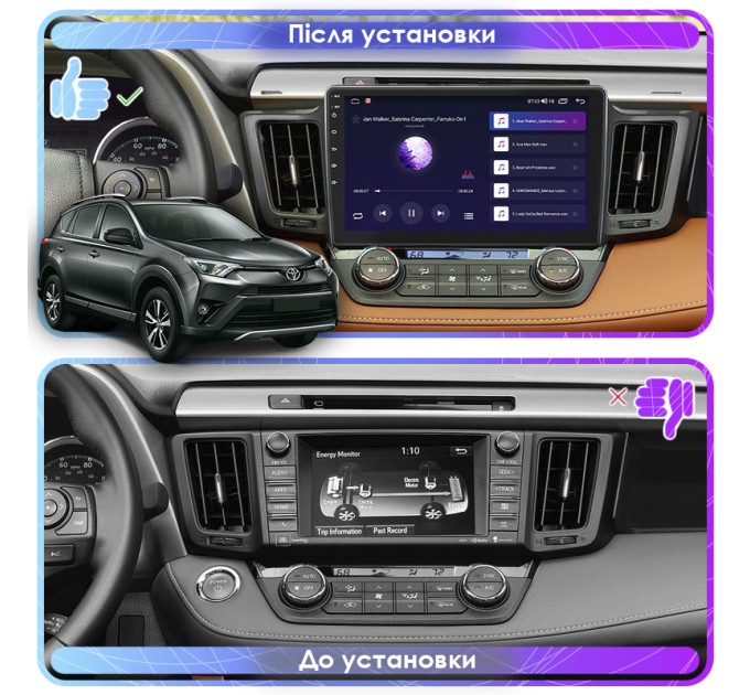 Штатна магнітола Toyota RAV4 (CA40) 2015-2019 Element Prime 4/64 CarPlay 4G
