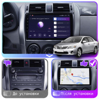 Штатна магнітола Toyota Corolla (E140, E150) 2006-2012 Element Prime 4/64 4G CarPlay