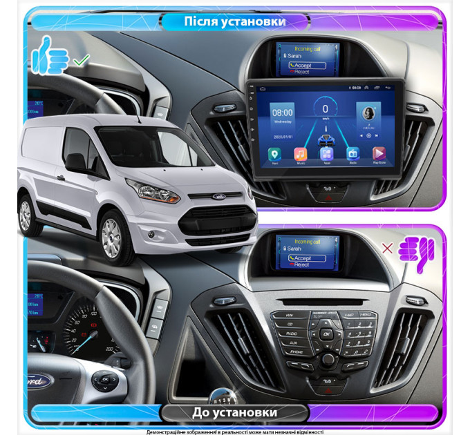Штатна магнітола Ford Transit Connect 2012-2018 Element 4/64 4G CarPlay