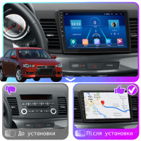 Штатна магнітола Mitsubishi Lancer 2007-2010 Element 6/128 4G CarPlay