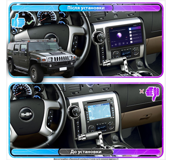 Штатна магнітола Hummer H2 2007-2009 Element Prime 4/64 CarPlay 4G
