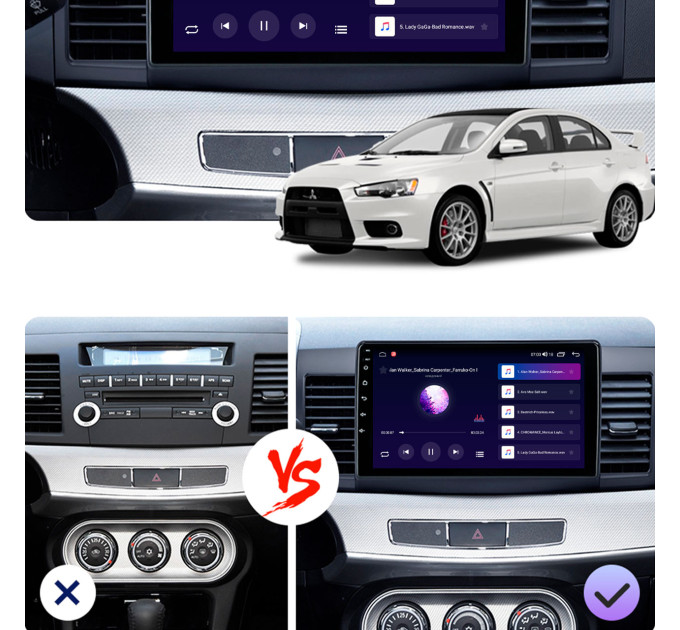 Штатна магнітола Mitsubishi Lancer 2015-2017 Element Prime 2/32 4G CarPlay