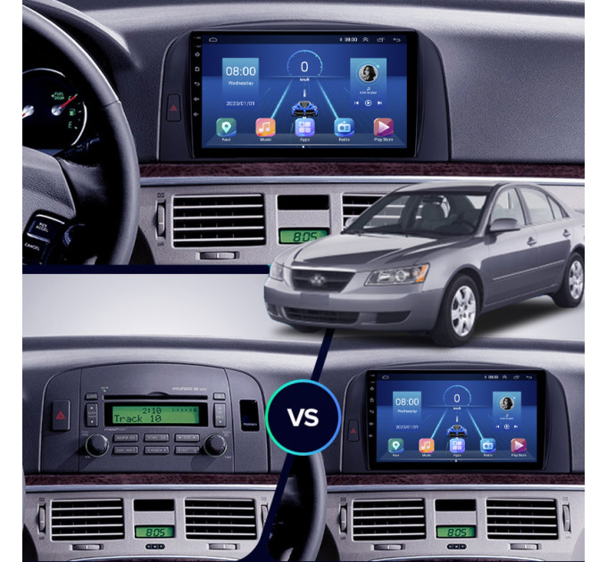 Штатна магнітола Hyundai Sonata (NF) 2004-2010 Element 6/128 4G CarPlay