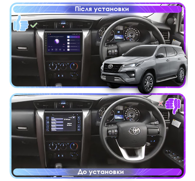 Штатна магнітола Toyota Fortuner 2020- Element 4/32 4G CarPlay