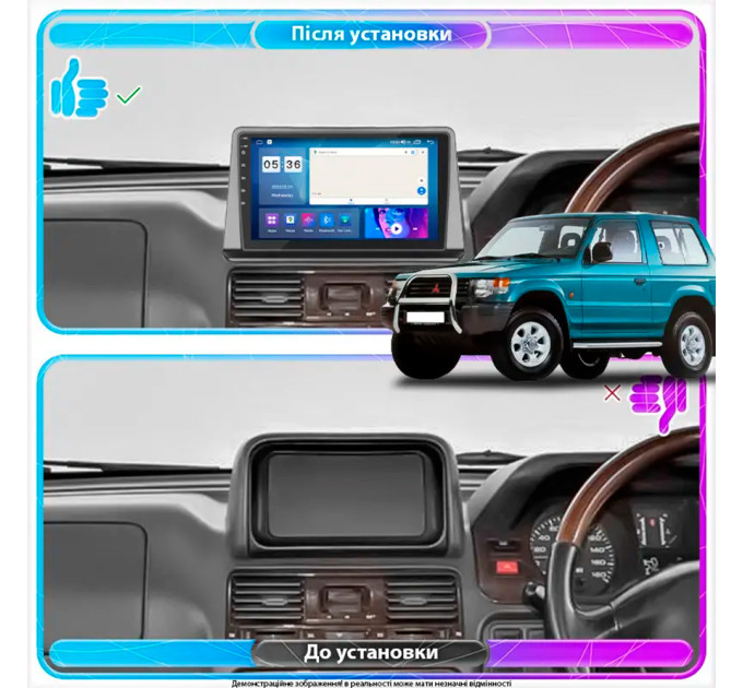 Штатна магнітола Mitsubishi Pajero 1991-1997 Element Prime 4/64 CarPlay 4G