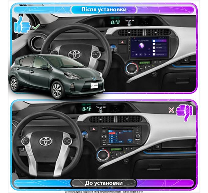 Штатна магнітола Toyota Aqua 2011-2014 Element 2/32 4G