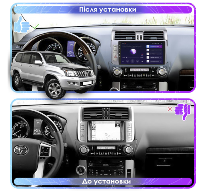 Штатна магнітола Toyota Land Cruiser Prado 150 2013-2017 Element 4/64 4G CarPlay