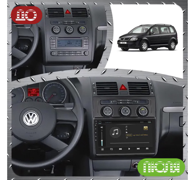 Штатна магнітола Volkswagen Touran 2003-2006 Element 4/64 4G CarPlay