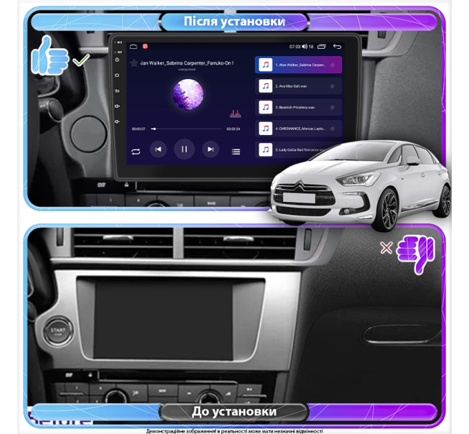 Штатна магнітола Citroen DS5 2012-2015 Element 6/128 4G CarPlay
