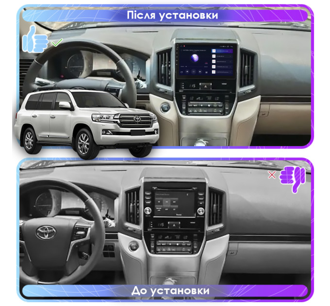 Штатна магнітола Toyota Land Cruiser 200 2015-2021 Element Prime 2/32 CarPlay 4G