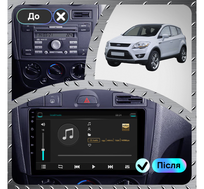 Штатна магнітола Ford Kuga 2008-2013 Element 4/32