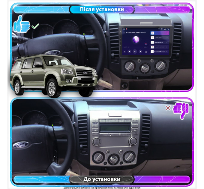 Штатна магнітола Ford Everest 2006-2009 Element 4/64 4G CarPlay