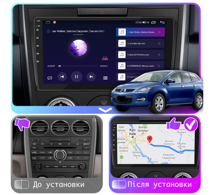 Штатна магнітола Mazda CX-7 2009-2012 Element Prime 2/32 4G CarPlay