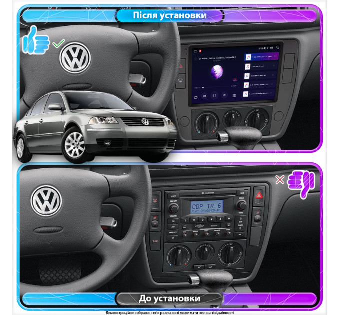 Штатна магнітола Volkswagen Passat B5 2000-2005 Element Prime 2/32 4G CarPlay