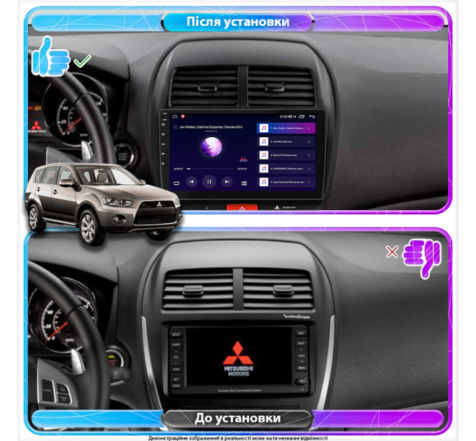 Штатна магнітола Mitsubishi Outlander Sport 2012-2016 Element Prime 2/32 CarPlay 4G