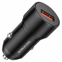Автомобільний зарядний пристрій BOROFONE BZ19A Wisdom single port QC3.0 car charger set(Type-C) Black
