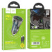 Автомобільний зарядний пристрій HOCO Z47A Transparent Discovery Edition dual port PD30W+QC3.0 car charger set(C to iP) Transparent Black