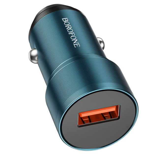 Автомобільний зарядний пристрій BOROFONE BZ19A Wisdom single port QC3.0 car charger Sapphire Blue