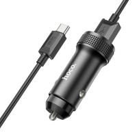 Автомобільний зарядний пристрій HOCO Z49A Level single port QC3.0 car charger set(Type-C) Black