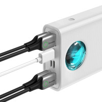 Повербанк Baseus Amblight Digital Display Fast Charge Power Bank 30000mAh White