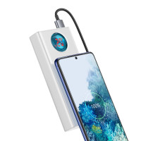 Повербанк Baseus Amblight Digital Display Fast Charge Power Bank 30000mAh White