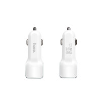 Автомобільний зарядний пристрій HOCO Z23 grand style dual-port car charger White