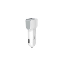 Автомобільний зарядний пристрій HOCO Z23 grand style dual-port car charger White