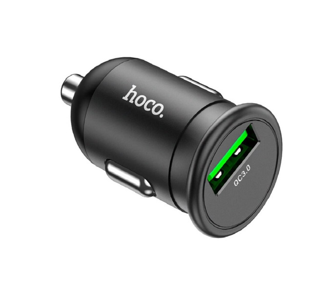 Автомобільний зарядний пристрій HOCO Z43 Mighty single port QC3.0 car charger Black