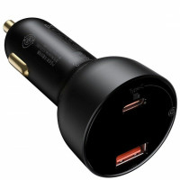 Автомобільний зарядний пристрій Baseus Superme Digital Display PPS Dual Quick Charger Car Charger Black