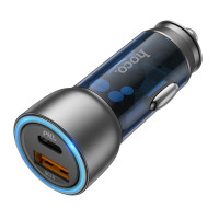 Автомобільний зарядний пристрій HOCO NZ8 Sprinter 43W dual port PD25W+QC3.0 Blue