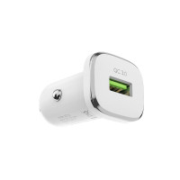 Автомобільний зарядний пристрій BOROFONE BZ12A single port QC3.0 White