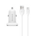 Автомобільний зарядний пристрій BOROFONE BZ12A single port QC3.0 with Micro-USB cable White
