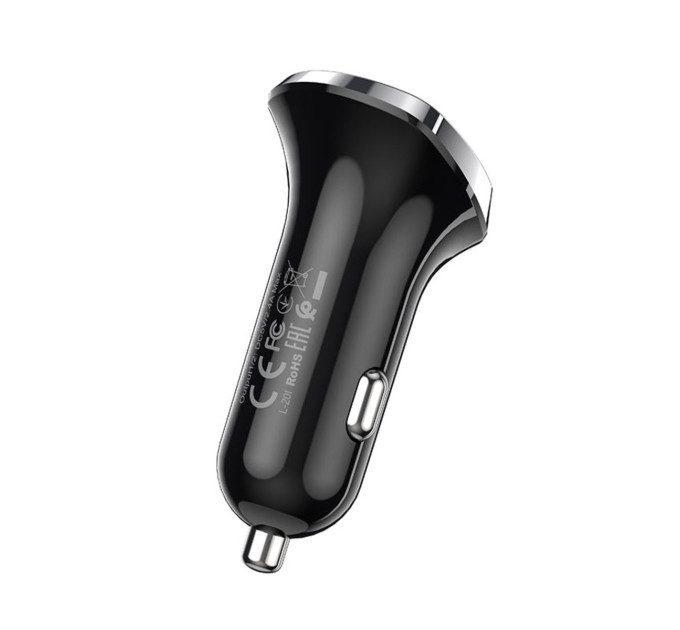 Автомобільний зарядний пристрій BOROFONE BZ15 Auspicious dual port digital display car charger