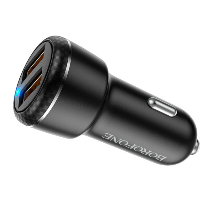 Автомобільний зарядний пристрій BOROFONE BZ17 Core dual port QC3.0 car charger