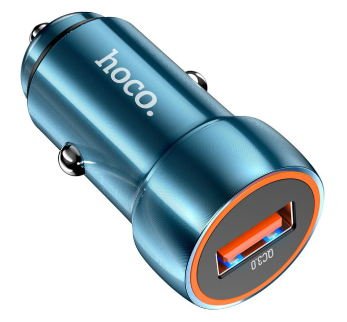 Автомобільний зарядний пристрій HOCO Z46 Blue QC3.0 Sapphire Blue