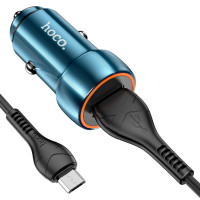 Автомобільний зарядний пристрій HOCO Z46 Blue QC3.0(Micro) Sapphire Blue