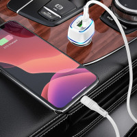 Автомобільний зарядний пристрій BOROFONE BZ14A Mercury PD20W+QC3.0 White