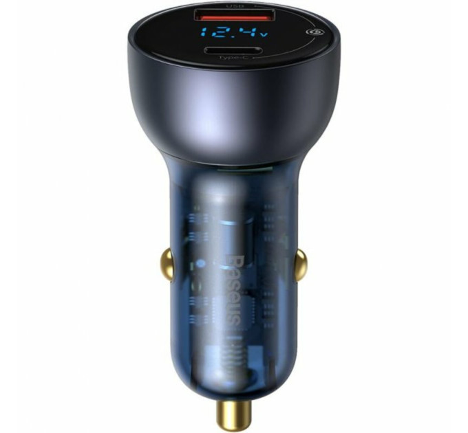 Автомобільний зарядний пристрій Baseus Particular Digital Display QC+PPS Car Charger 65W Dark Gray Cable(Type-C toType-C100W 1m)
