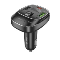 FM-трансмітер HOCO E76 Pole PD45W+QC3.0 car BT FM transmitter Obsidian Black